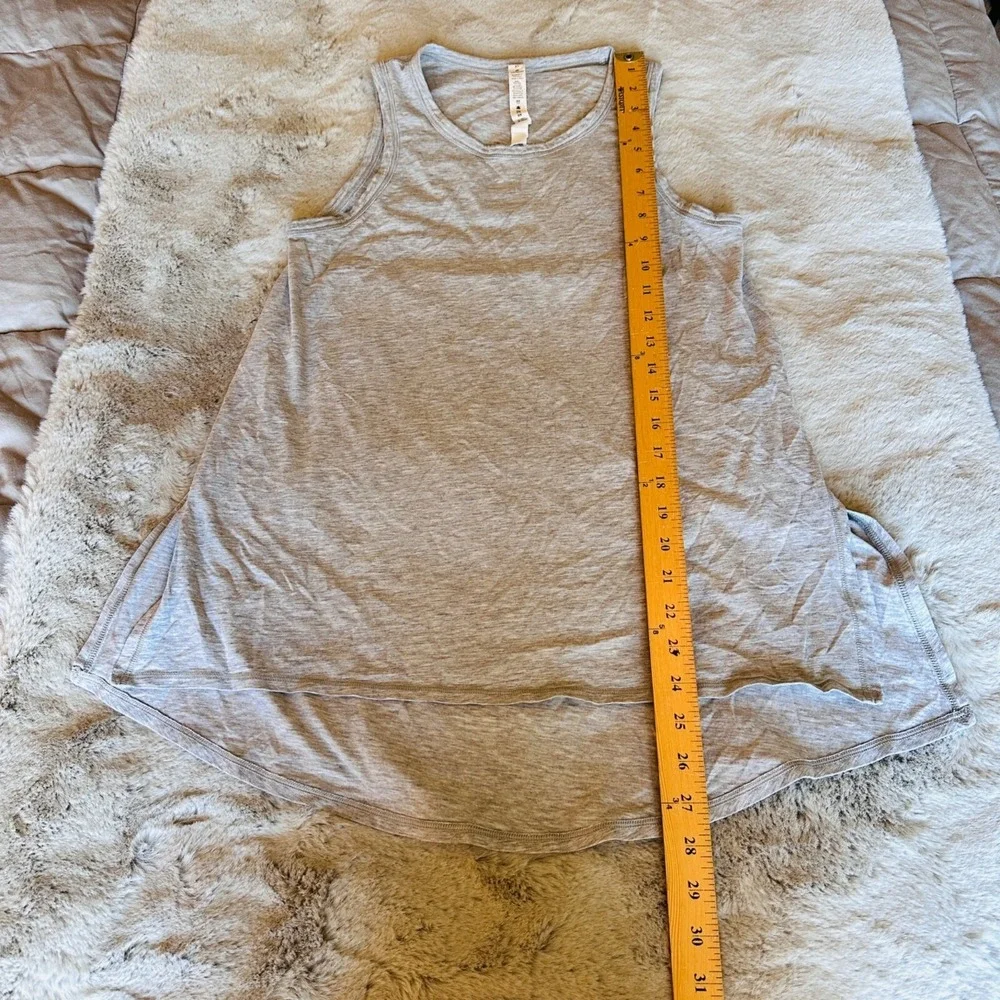 Lululemon Top Womens XS Tank Sleeveless Gray Pima Cotton Knit‎